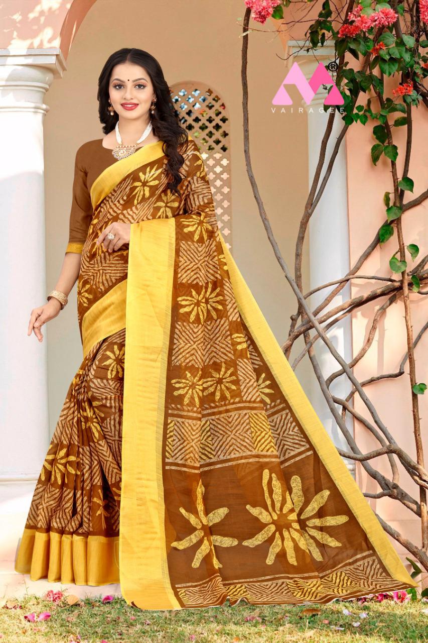 Shibori Latest Fancy Regular Wear Cotton Linen Saree Collection